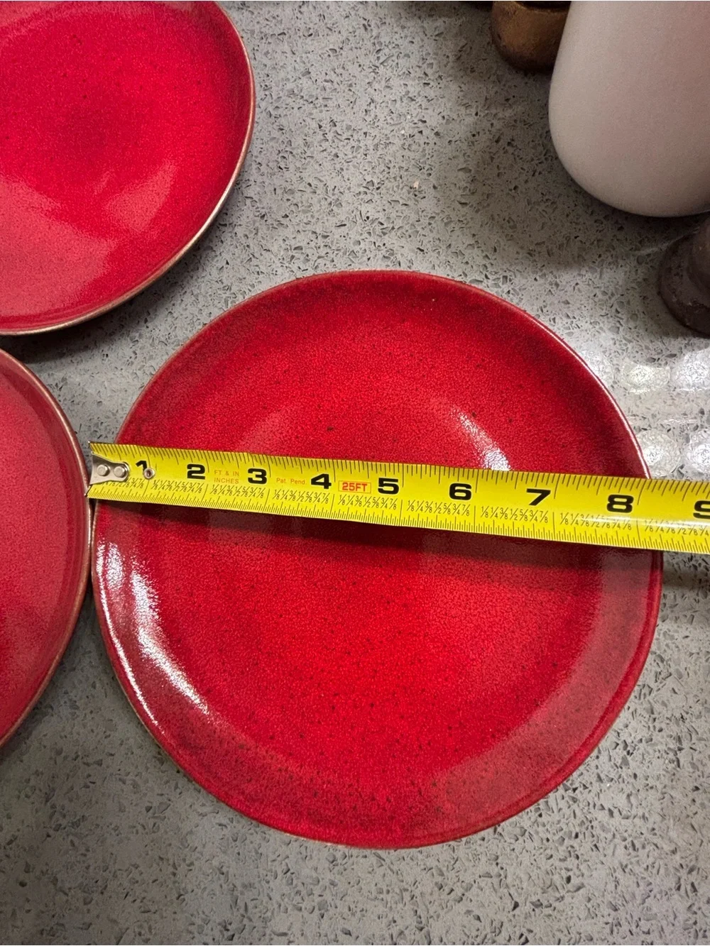 3 Red Ceramic Dinner Plate - Vibrant Red Williams Sonoma